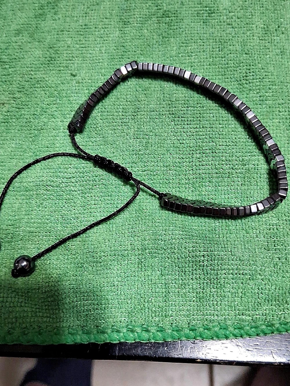 Black Geometric Adjustable Bracelet